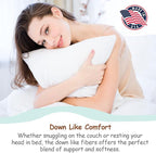 Pillowflex Synthetic Down Pillow Insert - 12x30 Down Alternative Pillow, Ultra Soft, Large Rectangle Body Sleeping Pillow, Lumbar, Long, Back - 1 Decorative Pillow Form