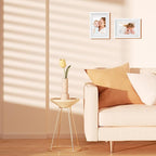 Egofine A4 Picture Frames Set of 4, Made of Solid Wood Covered by Plexiglass 5x7 and 6x8 with Mat or A4 whitout Mat, for Table Top Display and Wall Mounting Photo Frame White