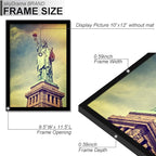 100% Solid Wood 10x12 Picture Frame Set of 2, Black Frame for 10 x 12 Inch Picture Poster Photo, Light Weight 10 by 12 HQ Matte Black Frame for Wall - 2 Pack/Black/10 x12