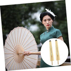 Hemobllo 2Pcs Oiled Paper Umbrella Frames Classical Parasol Skeleton Kits for DIY Home Decoration Wedding Stage Props Photo Shoot Holiday