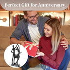 Sziqiqi Anniversary Wedding Gifts for Couple: 6th Anniversary Iron Gifts for Him Her Women Couples - 6 Year Wedding Gift for Christmas Valentines Birthday - Couple Dancing Figurines