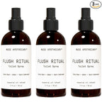 Muse Apothecary Flush Ritual - Aromatic & Refreshing Toilet Spray, Use Before You Go, 2 oz, Infused with Natural Essential Oils - Tonka Bean + Amber + Warm Cedarwood, 3 Pack