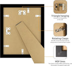 8x10 Picture Frame 3 Pack - Black Poster Frame Display Pictures 5x7 with Mat or 8 x 10 Without Mat for Wall Hanging Horizontal and Vertical