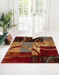 Unique Loom Barista Collection Area Rug - Kouillou (9' 10" Square, Multi/Brown)