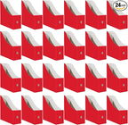 Limitliho 24 Pack Red Cardboard Magazine Holder, Sturdy Book Bins for Classroom Library, 10.6'' ×10.2'' ×3.5'' Inch Vertical File Folder Box