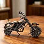 Motorcycle Gifts for Men & Women Bikers, 11.8" Handmade Metal Motorcycle Model, Vintage Motorcycle Decor for Man Cave, Garage, Home & Office