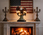 Bald Eagle Realism Statue for Home Office Man Table Decoration 10 inch Eagle Scout Gifts, US Citizenship Gifts, Symbol of Justice and Freedom