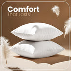 Utopia Bedding 20x20 Pillow Inserts, Set of 2, White – Indoor Decorative Throw Pillows for Bed, Sofa & Couch – Soft, Supportive & Fluffy Cushion Inserts