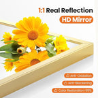 Sweetcrispy 31"x32" Arched Gold Bathroom Mirrors for Wall, Bathroom Mirrors for Over Sink, Metal Framed with HD Shatter-Proof Glass for Entryway, Living Room, Bedroom