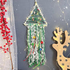 Christmas Tree Dream Catcher Handmade Christmas Dreamcatcher Hanging Decoration Home Wall Decoration Craft Ornament