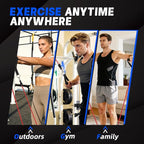 WHATAFIT Resistance Bands Set with Handles - Exercise Bands Home Gym Strength Training Equipment, Includes Door Anchor & Ankle Straps for Full Body Workout Bands, Physical Therapy - for Men and Women