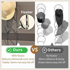 LINFIDITE 10 Pack Hat Rack Hanger Holder Organizer Closet Hanging Baseball Cap Display Storage Rack for Scarves Handbags Towels Clothes Ties Over Door Wall Mounted w Hanging Hook Black