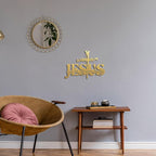 Jesus Cross Metal Wall Decor Christian Wall Art for Home Religious Cross Decoration Living Room Bedroom Prayer Room The Way The Truth The Life Christ Inspired Christian Gift for Family Friends(Gold)