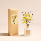 Cocorrína Reed Diffuser - Warm Vanilla Scented Diffuser with 8 Sticks Home Fragrance Reed Diffuser for Bathroom Shelf Decor