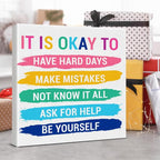 Inspirational Wall Decor Posters for Teen Girls Room, Motivational Quotes Wall Art for Bedroom Bathroom Classroom Home Office Decorations, Encouragement Gift for Woman (8 X 8 Inches, Framed)