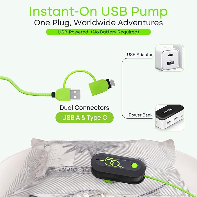Vacuum Bags for Travel with USB Pump, 18 Pack Compression Travel Vacuum Bags for Luggage and Suitcase, Carry-on Size Space Saver Bags for Clothes and Clothing