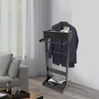 Bitodd Suit Rack, Cape Rack, Floor Standing Coat Rack, Clothes Valet Stand for Men, Modern Minimalist Silhouette Coat Rack for Storing Men'S and Women'S Suits, Pants, Neckties (Black)