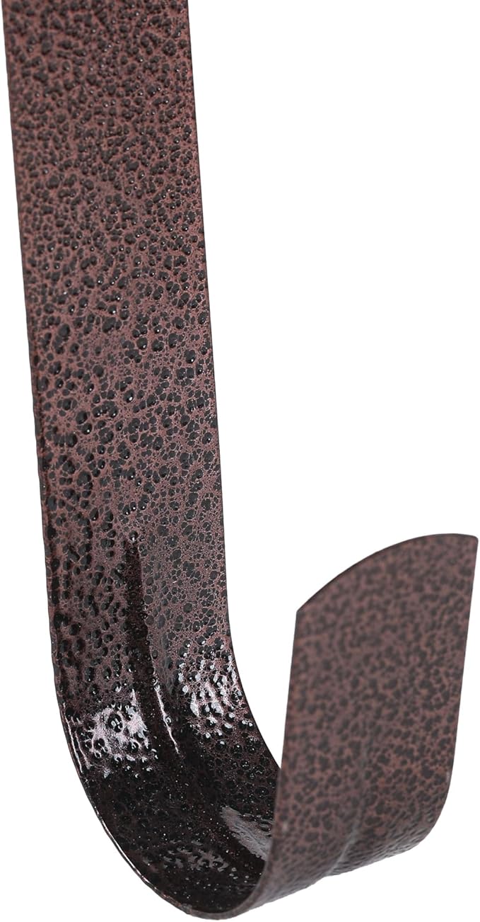 Sattiyrch 12" Wreath Hanger for Front Door,Steel Over The Door Hanger Hook,Wreath Door Hanger(Textured Brass, 1)