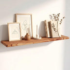 48 Inch Floating Shelves, Solid Wood Wall Shelves, 8 Inch Deep Floating Shelf – for Bathroom, Bedroom, Living Room, Kitchen, Home Decor & Storage, Heavy-Duty Wooden Shelf Wall-Mounted, Set of 1
