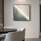 Framed Modern Black and Gold Abstract Wall Art, Contemporary Luxury Bright Prints Paintings Artwork for Walls, Geometric Pictures for Living Room Entryway Hallway Dining Bedroom Wall Decor 24x24 In