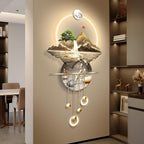 LED Light Decor Wall Art, 3D Art Wall Decor with Light, Decors Walls Sculptures Large 3D Art, Decors Walls Sculptures Lighting Modern, Plug-in Power Supply, Gold A, 23x53in