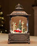 Christmas Snow Globes Light up Snowglobes Christmas Lantern with 8 Songs, 10.43" Christmas Snow Globes for kids adults, 6H Timer & Dual Power, Lighted Christmas Decorations Indoor, Gifts for Women Men