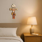 Rlcvecv Orthodox Wall Cross,Orthodox Christian Jesus Icon,Catholic Crucifix Wall Crosses for Home Decors