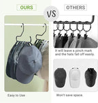 Mkono Hat Organizer for Baseball Caps Metal Hat Rack for Closet Set of 2 Hat Hangers Baseball Cap Holder Hat Storage Organizer Holds 20 Caps, Black