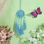 INFUNLY 12 Sets DIY Mini Dream Catcher Kit with Glass Beads Colorful Small Dream Catcher Kit with Instruction Boho Handmade Dreamcatcher Making Kit for Bag Pendant Car Mirror Charm Bedroom Decor