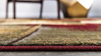 Unique Loom Barista Collection Area Rug - Timor (8' Round, Multi/ Red)