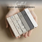 SURI Mezuzah for Door – 7 Inch White Concrete Mezuzah Case with Printed Scroll, Self-Stick Jewish Entry Design, Fits a 6 Inch Scroll, Gift Box Included