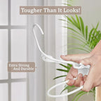 Utopia Home Plastic Hangers 200 Pack - Perfect Space Saving Clothes Hanger - Durable and Strong - Perfect Closet Organizers with Shoulder Grooves (White)