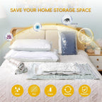 Vacuum Storage Bags with Electric Air Pump, 15 Pack (5 Jumbo, 5 Large, 5 Medium) Space Saver Bag, Space Saver Bag, Vacuum Sealer Bags for Clothes, Blanket, Duvets, Pillows, Comforters,Travel