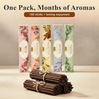 Tulasi Natural Incense Sticks Assorted/Variety Pack – 180 Hand-Rolled Sticks, 12 Fragrances | Lavender, White Sage, Sandalwood, Palo Santo, Rose | Aromatherapy & Meditation