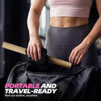 Pedal Resistance Bands with Handles, Upgrade Adjustable Manual Tension Training Pedal, Fabric Resistance Band with Wood Handles, Multifunction Fitness Bands for Abdomen, Waist, Arm, Leg