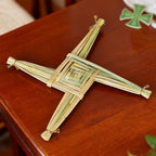 Enrichoice st brigid cross and Wooden cross set Woven Cross | Authentic Handmade Irish Blessing Art | Eco-Friendly for wall decor