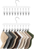 StorageWorks Hat Rack, Closet Organizer and Storage for Baseball Caps,Set of 2 with 10 Adjustable Stainless Steel Clips, Fits All Caps, White