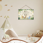 Hatzelou 1PCS Winnie Quotes Baby Shower Sign, the Pooh Wall Hanging Sign, You're Braver Than You Believe Wall Gifts, Perfect for Nursery Home Bedroom, Baby Shower Party Supplies