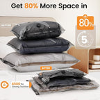 Vacuum Storage Bags Rechargeable Wireless Pump - 20 Pack Travel Storage Bags，Travel & Home Organizer Set, Multi-Size Space-Saving Bags, Perfect for Closet Luggage Bedding Clothing Storage