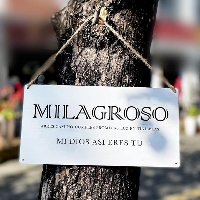 Bible Verse Home Wall Decor Milagroso Abres Camino Scripture Wood Signs Rustic Hanging Wall Plaque Christian Sign