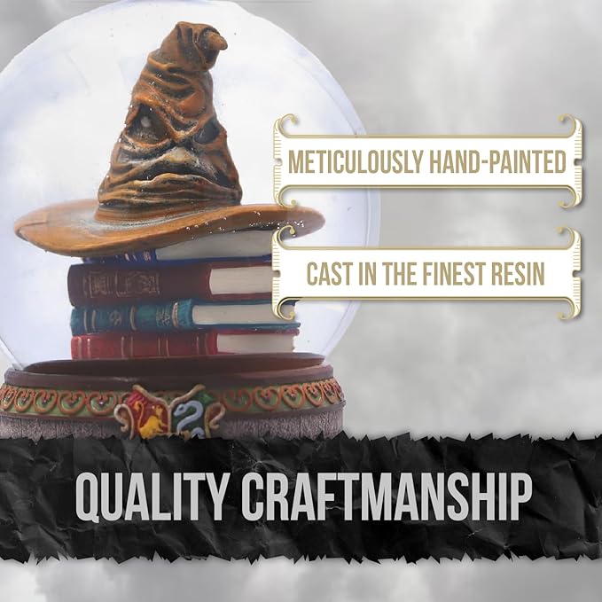 Nemesis Now Harry Potter Hogwarts Snow Globe, Officially Licensed Collectible Merchandise, Hand-Painted Resin, Features Hedwig and The Sorting Hat
