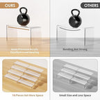 Anglelife 16 pcs 2 Set Acrylic Risers for Display Clear Acrylic Riser Display Stands Acrylic Display Risers for Show Funko Pop Figures, Cupcake, Jewelry, Toys, Perfume and More
