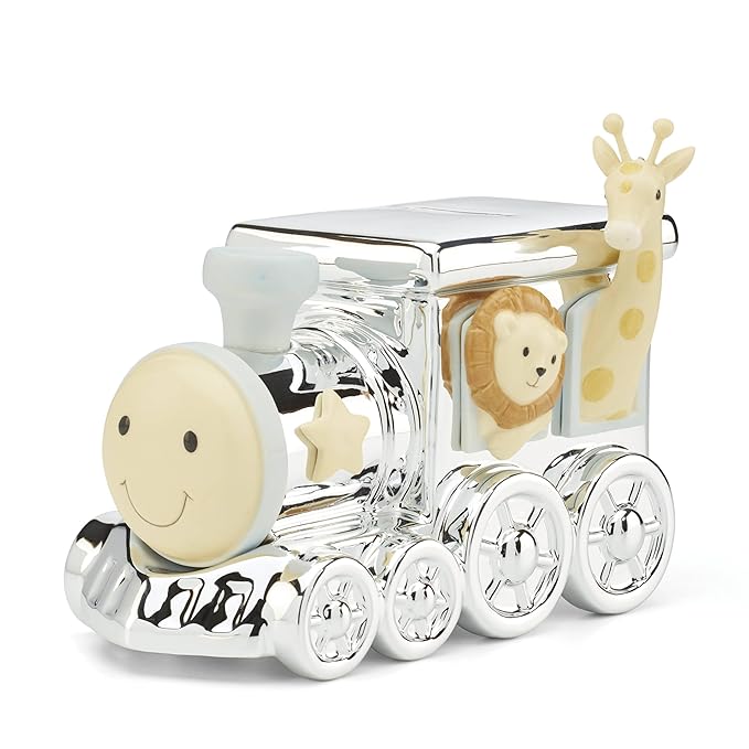 Reed and Barton 897382 Animal Train Silverplate Bank