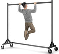 HOKEEPER Commercial Z Base Garment Rack Hold 500LBS Heavy Duty Clothing Rack Adjustable Rolling Clothes Rack for Hanging Clothes Racks on Wheels Portable Z Rack, Black