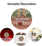 Giftgarden Welcome Home Sign for Front Door with 14 Changeable Icons, Seasonal Door Wreaths Outdoor Porch Decor, All Season Holiday Housewarming Gift