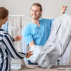30 Pack Transparent Dust-proof Garment Covers Clear Clothes Covers for Hanging Garment Plastic Suit Bags Dry Cleaning Bags for Dry Cleaner, Home Storage, Travel (60 x 100cm)