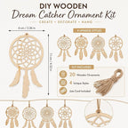 COHEALI 40pcs Wooden Dreamcatcher Arts and Crafts for Dreamcatcher Kit Wood Crafts for DIY Kits Wooden Hanging Ornaments Kit Unfinished Dream Catcher Wood Dream Catcher Paper Cut