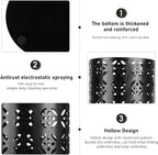 Metal Round Umbrella Stand Rack, Freestanding Tall Round Basket Umbrella Holder Bin for Entryway Home Office (S)