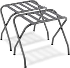 SONGMICS Luggage Rack, Pack of 2, Luggage Racks for Guest Room, Suitcase Stand, Steel Frame, Foldable, for Bedroom, Gray URLR64GS-2