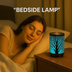 Leyoue Electric Wax Melt Warmer with Timer - PTC Heating Plate & 7 Colors LED Changing Light, Fragrance Warmer for Home, Office, Gifts & Decor (Black Forest)